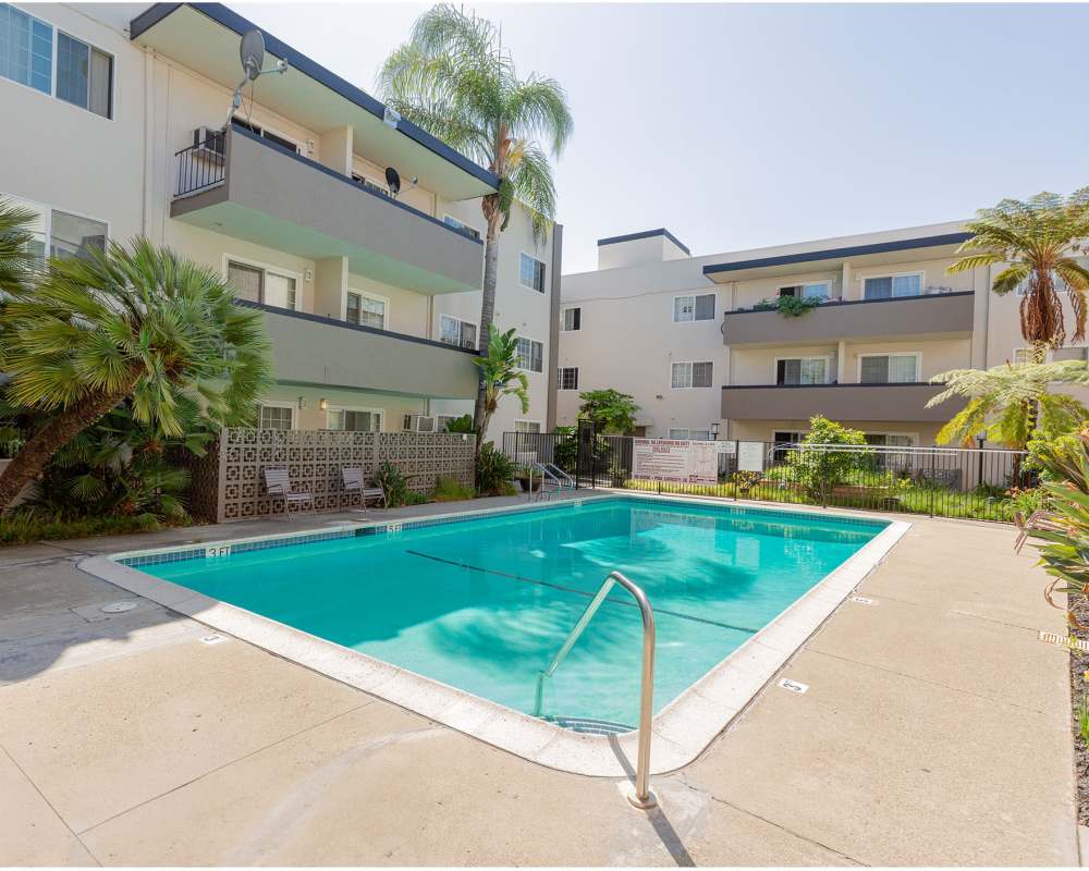 Resident sparkling pool at Courtyard in Hayward, California