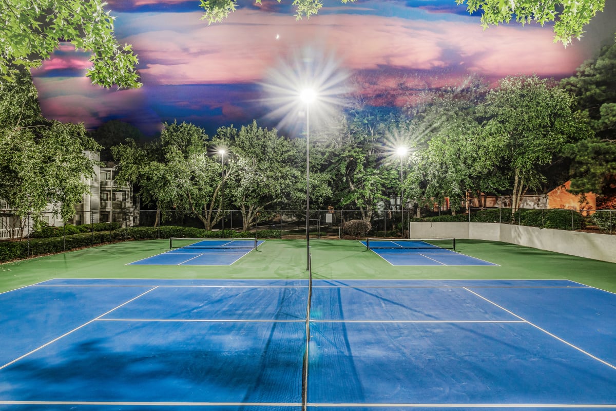 Tennis court at Trinity Lakes in Cordova, Tennessee