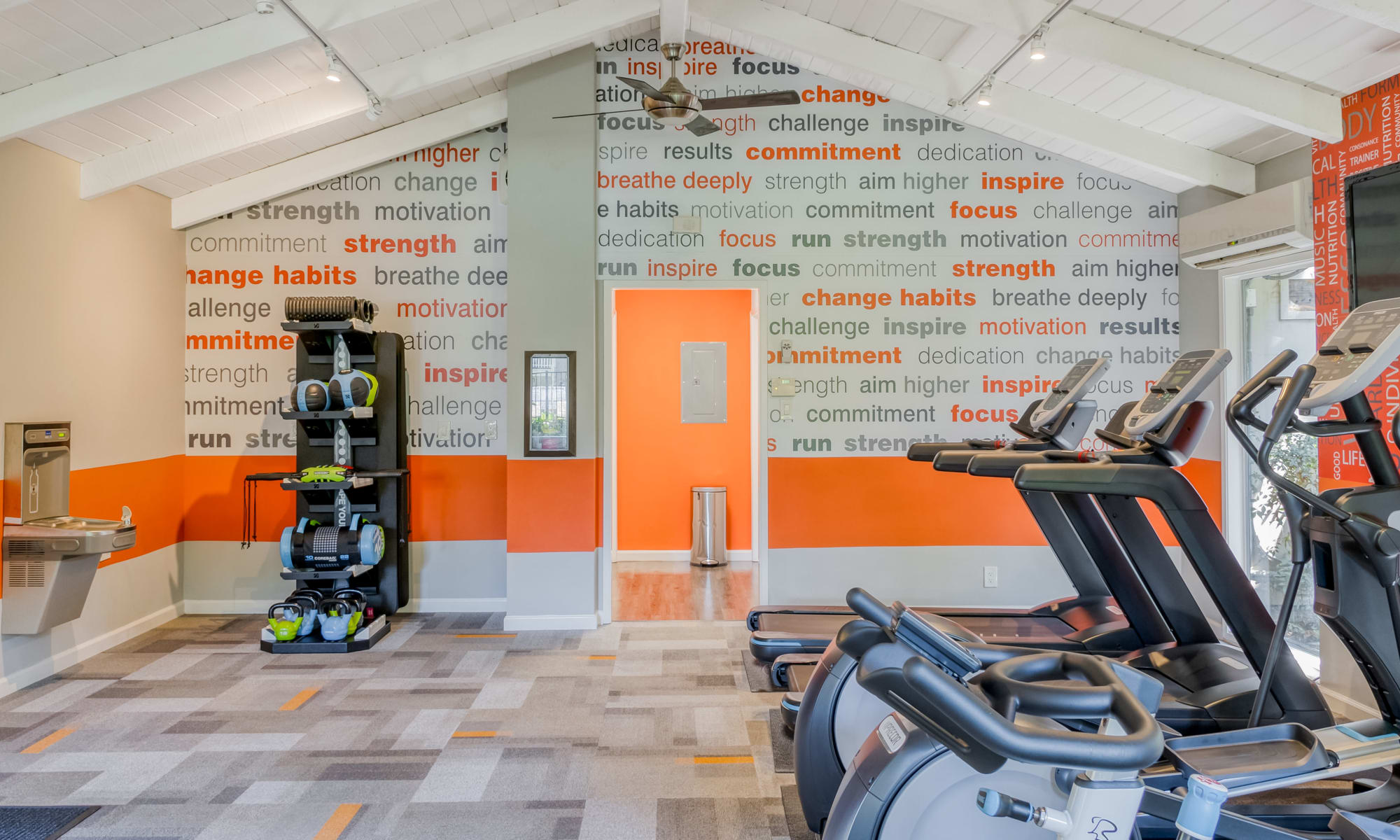 fitness center at Countrywood in Fremont, California