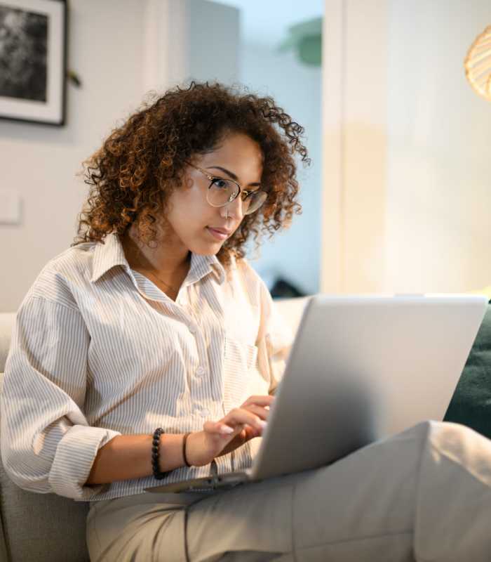 Resident using online resident portal at 1104 18th Ave S in Nashville, Tennessee