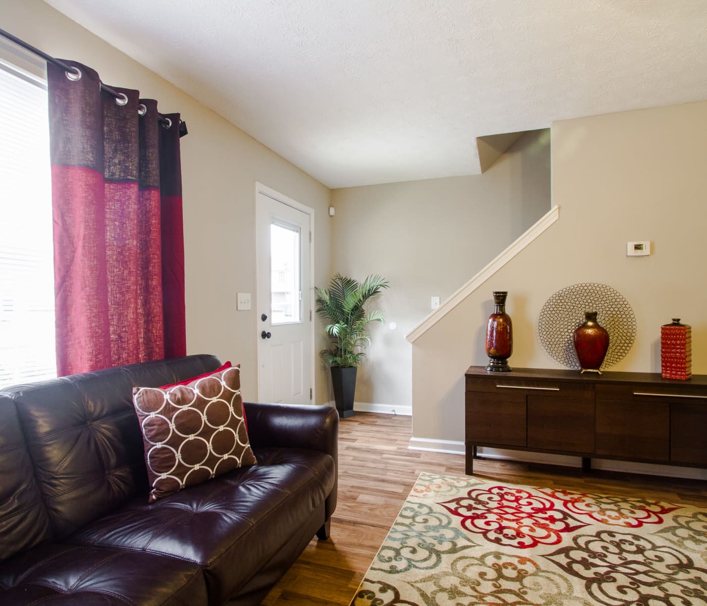 Living room at Mount Olive Townhomes in Commerce