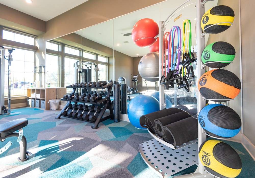 Fitness center at Watersound Origins Crossings in Inlet Beach, Florida