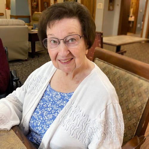 Residents dancing at Glen Carr House Memory Care in Derby, Kansas