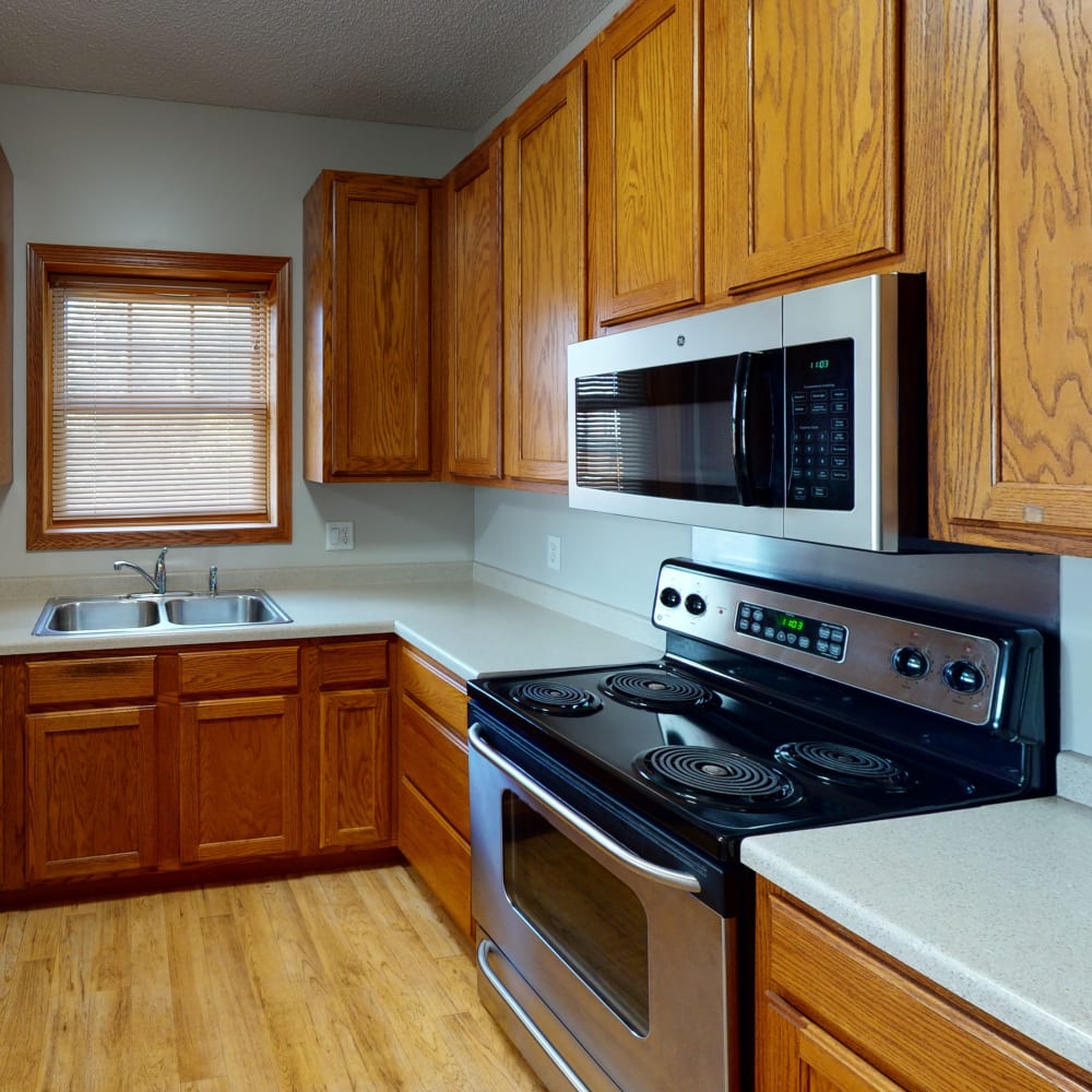 Kitchen at Oaks Hiawatha Station in Minneapolis, Minnesota