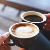 Residents having coffee near Huntersville Commons in Huntersville, North Carolina