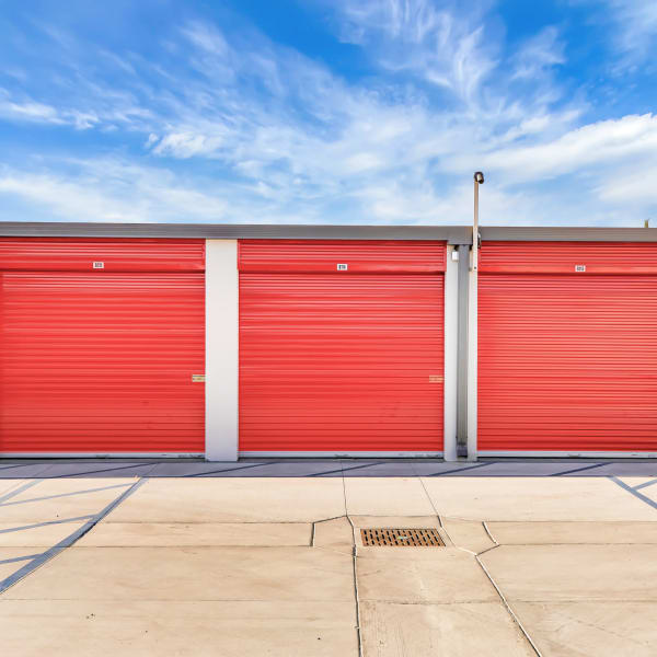 Drive up storage units at StorQuest Economy Self Storage in Reynoldsburg, Ohio
