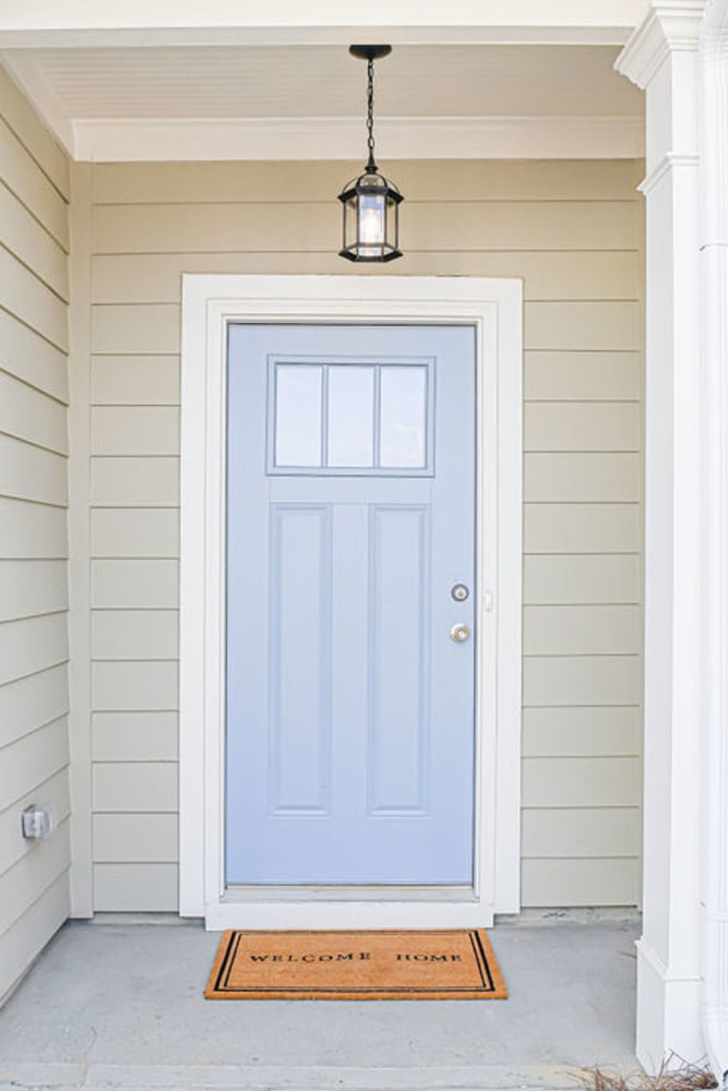 Front door of a townhome at Brightside at Etowah in Cartersville, Georgia