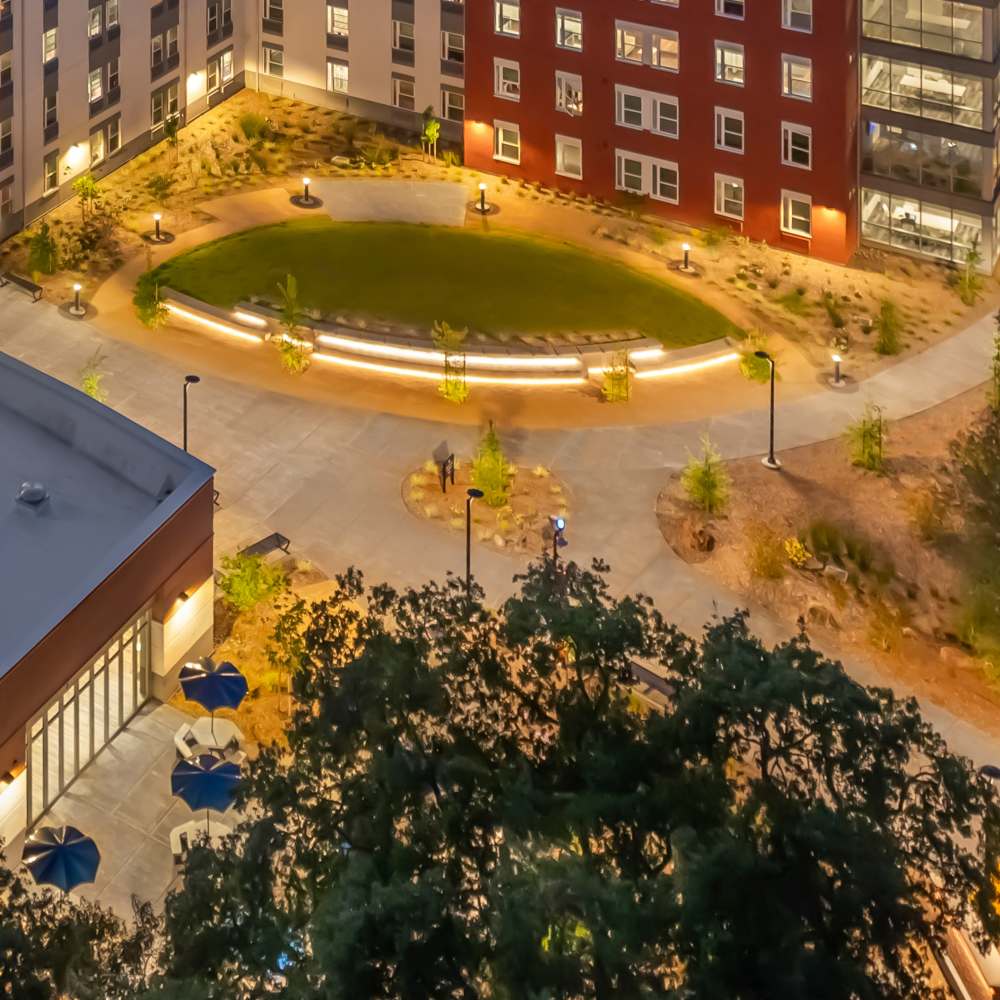 Apartment park at Polly O'Meara Doyle Hall in Santa Rosa, California
