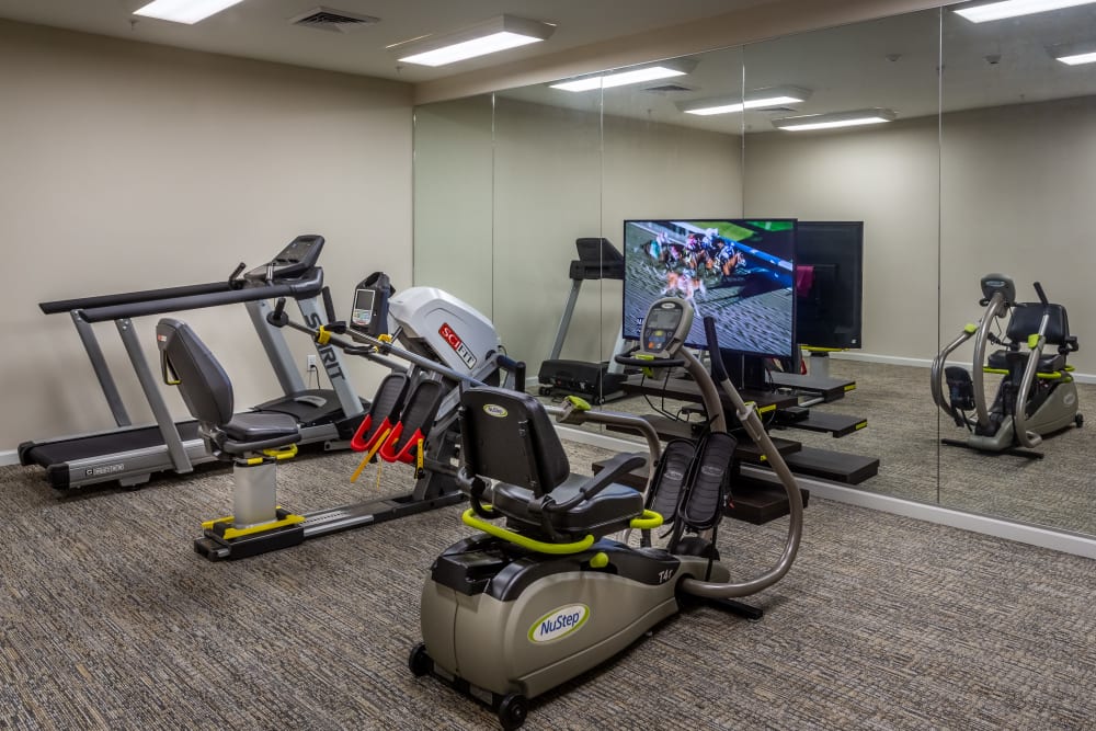 Fitness center at Harmony at Five Forks in Simpsonville, South Carolina