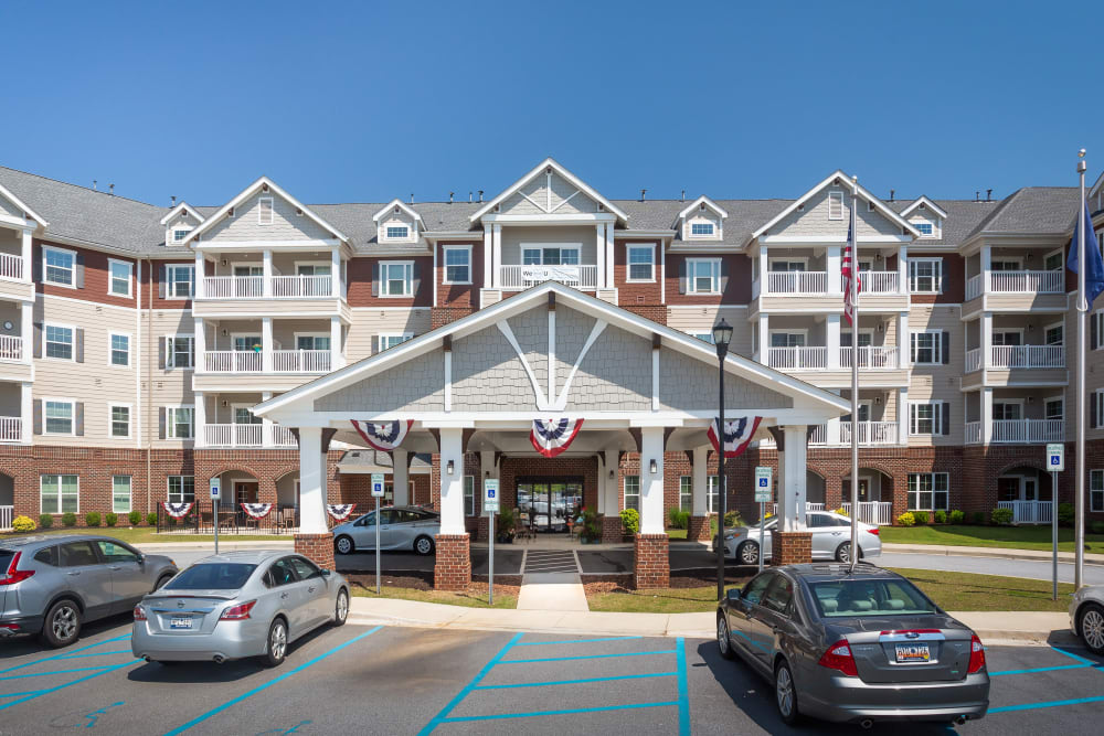 Front entrance at Harmony at Five Forks in Simpsonville, South Carolina