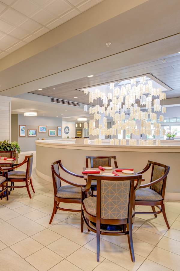 Dining room at Merrill Gardens at Monterey in Monterey, California