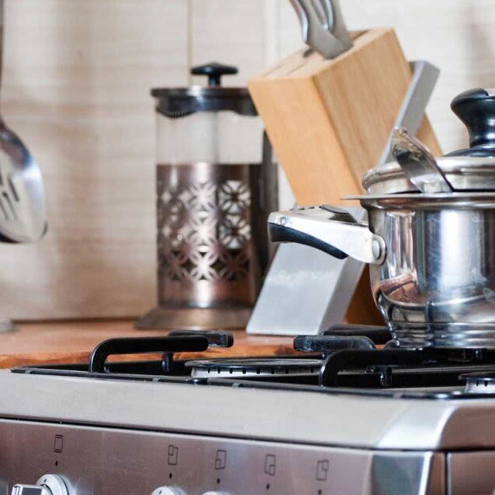 Kitchen at Ocean Park Villas in Santa Monica, California,