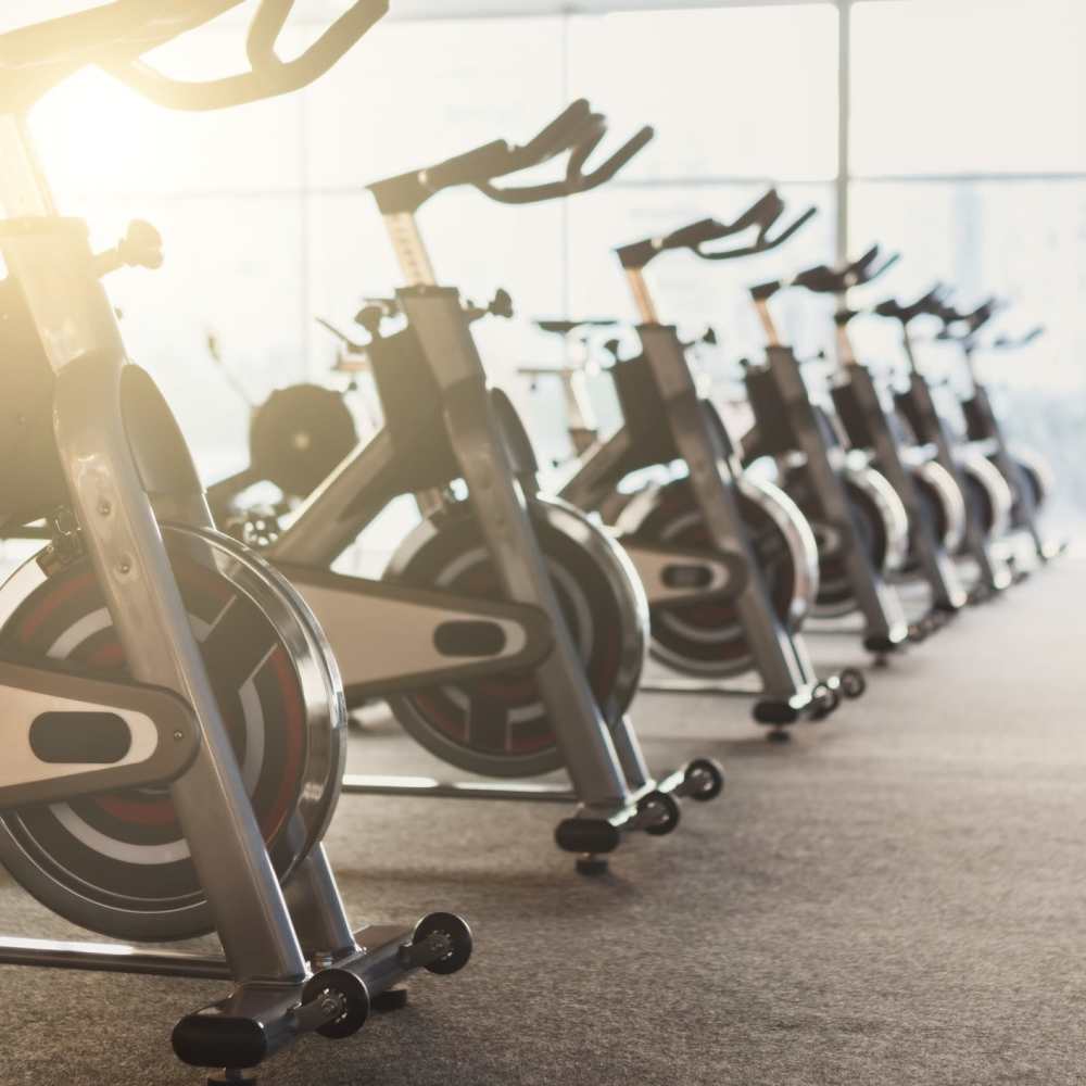 Fitness center at Flores Del Valle in Los Angeles, California