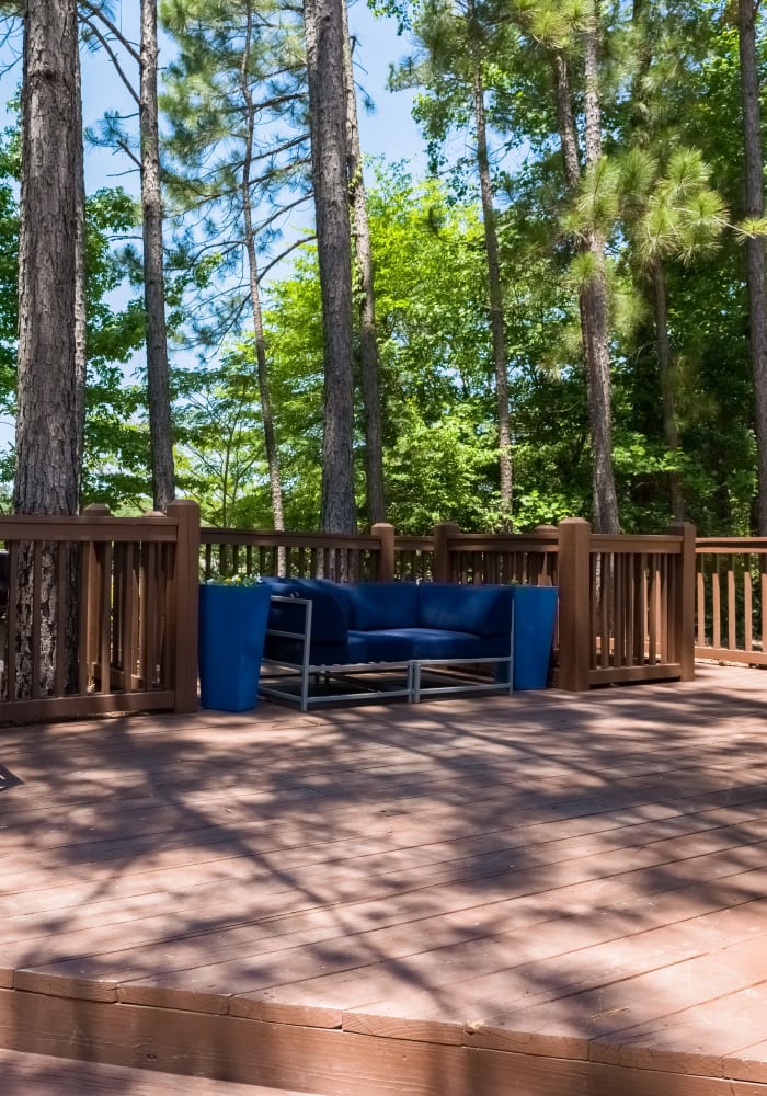 Seating on a sundeck at Renaissance at Galleria in Hoover, Alabama