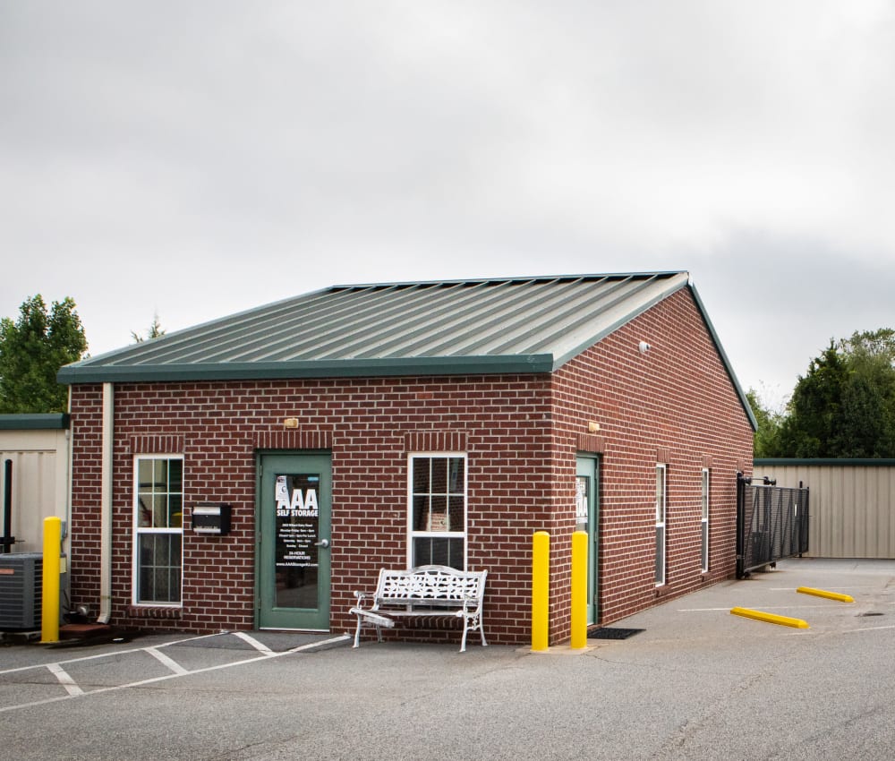 Exterior office at AAA Self Storage at Willard Dairy Rd in High Point, NC