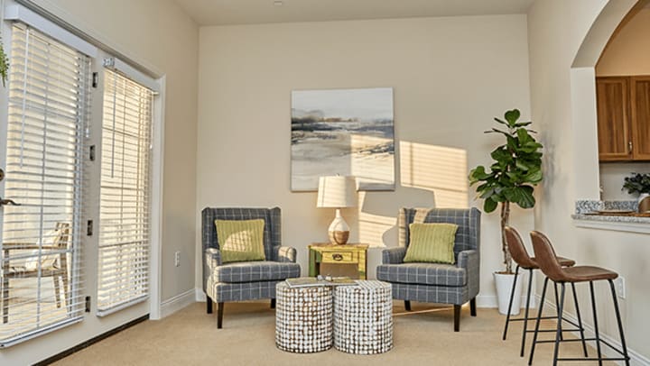 Harmony at Avon senior living apartment with balcony