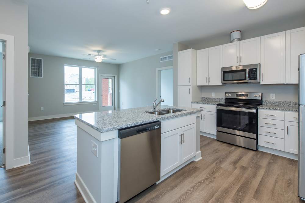 Expansive apartment interior view at Palmer's Creek, Fredericksburg, Virginia