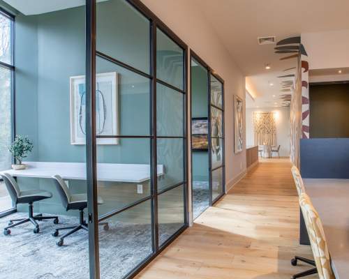 coworking space with private rooms at The Row in Raleigh,North Carolina