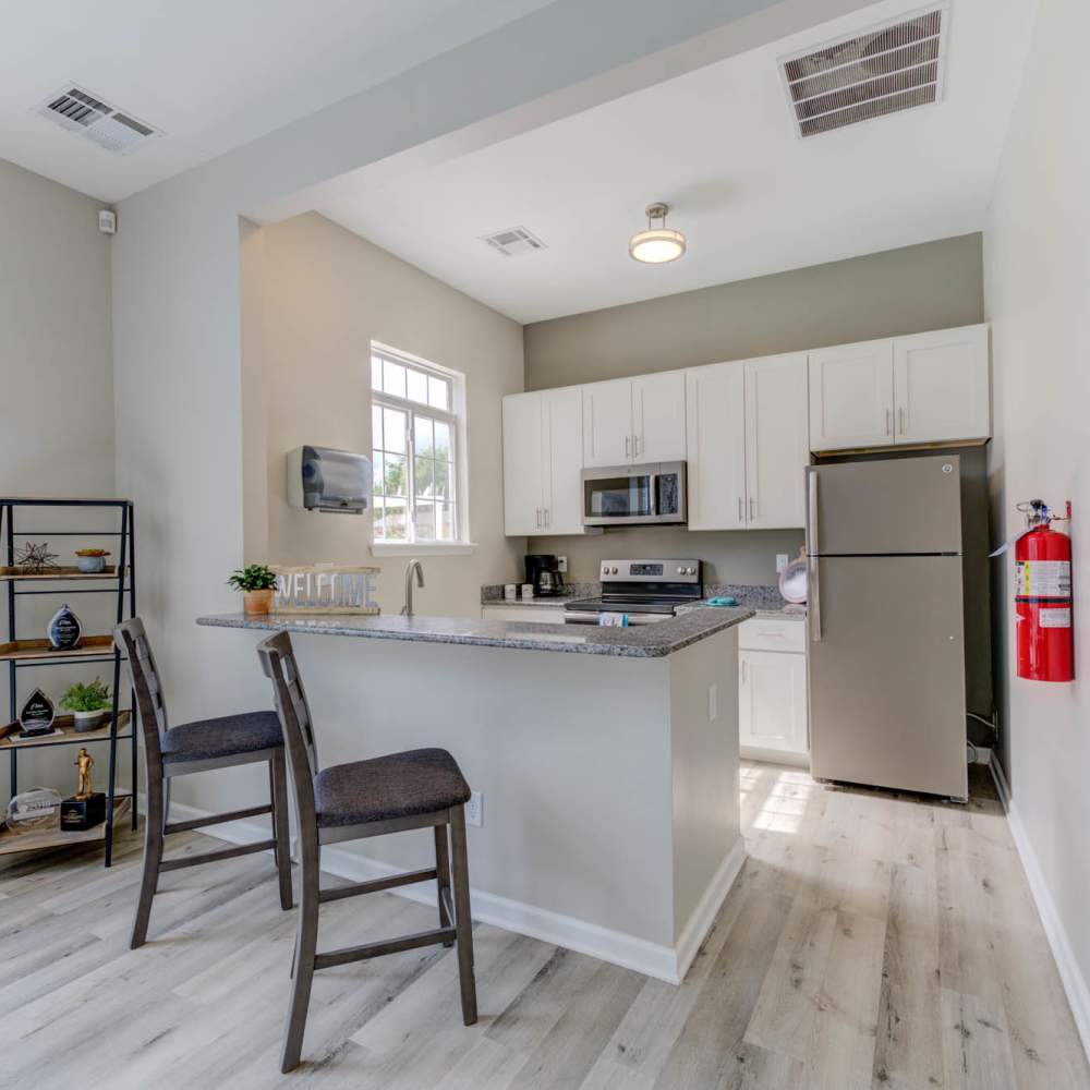 Kitchen in the clubhouse at Boulder Springs in Maryland Heights, Missouri