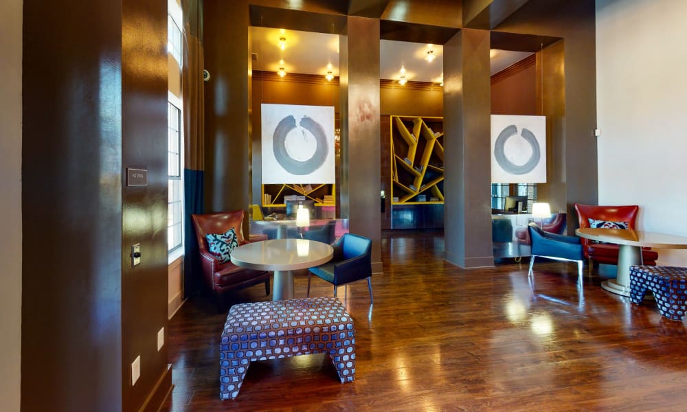 Luxurious lobby interior at The Hawthorne in Jacksonville, Florida