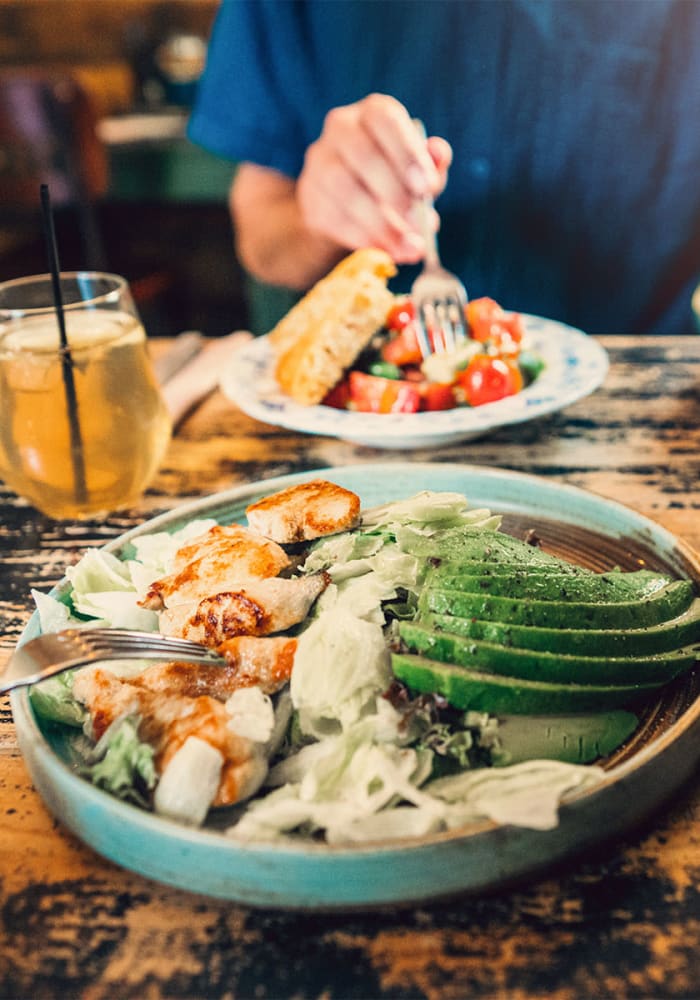 Friends enjoying a tasty and healthy lunch near Kirkwood Place in Clarksville, Tennessee