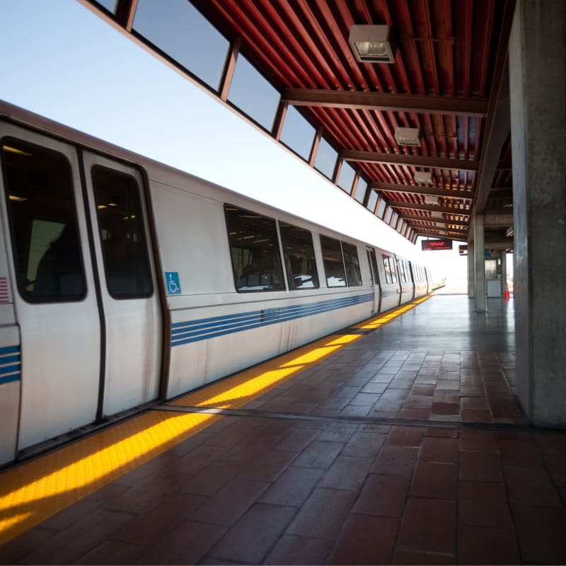 train station near  Station 16 in Millbrae, California