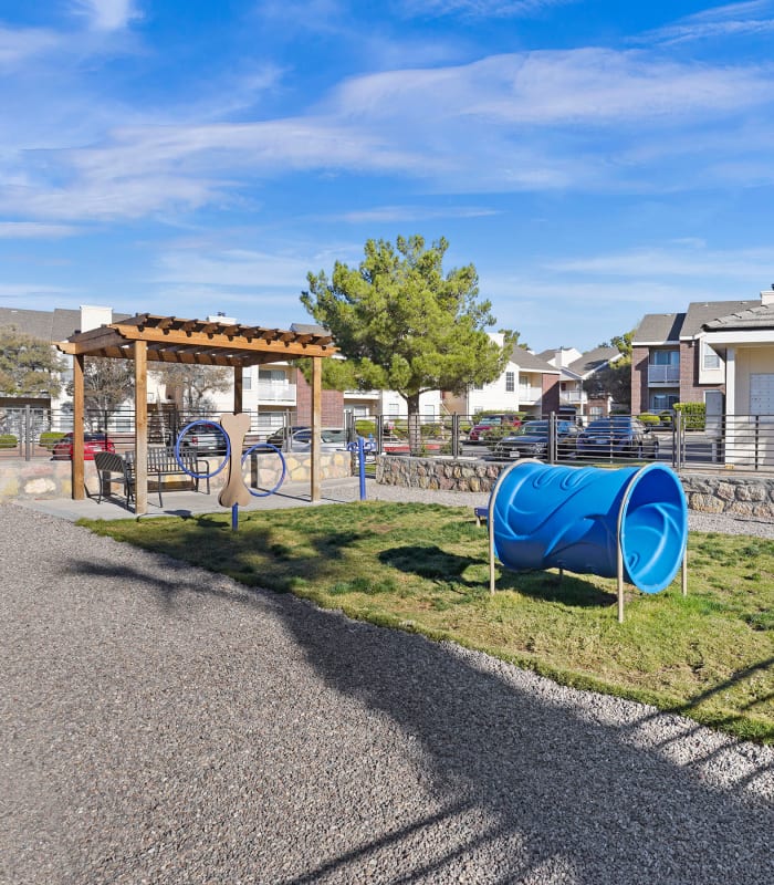 Dog park of The Crest Apartments in El Paso, Texas