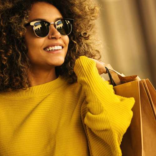 Woman shopping near View at Blossom Hill in San Jose, California