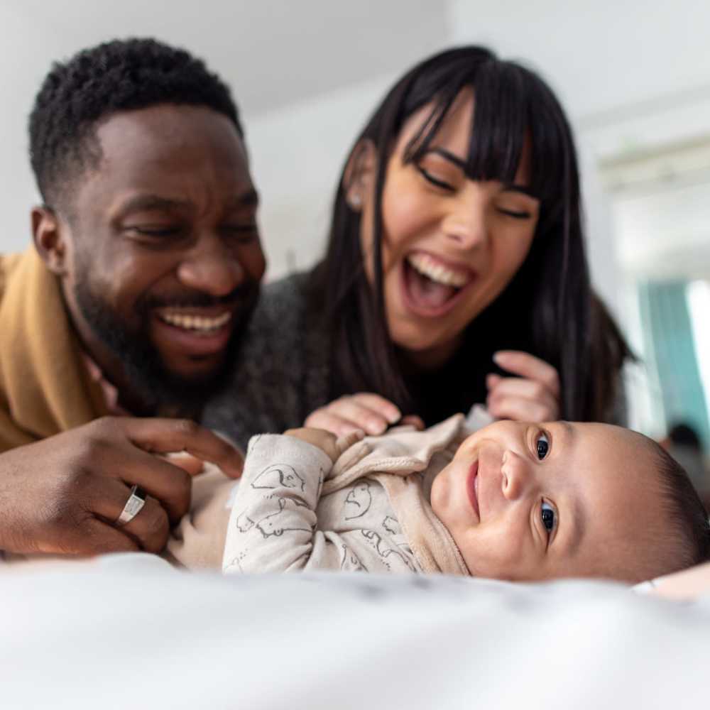 Happy resident family at Farrington Trace in Greenville, North Carolina