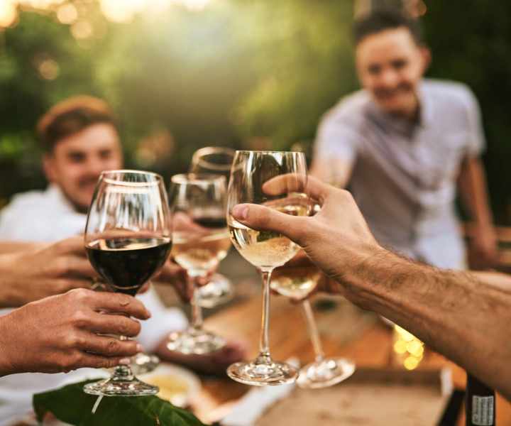 Residents enjoying drinks near Dundalk Village in Dundalk, Maryland