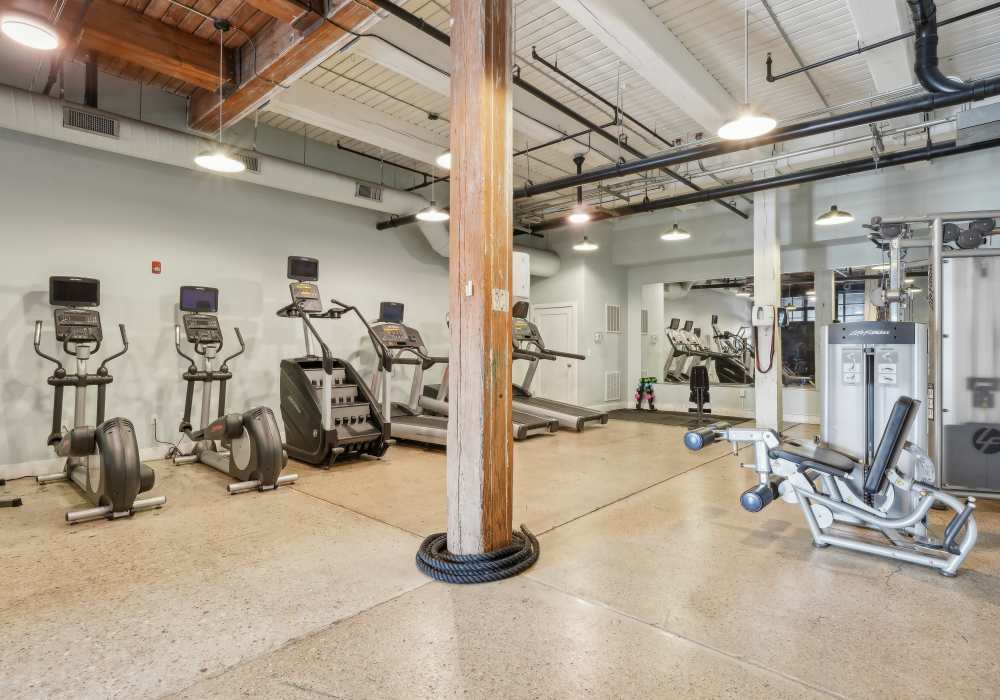 Fitness center at South Bank in Richmond, Virginia