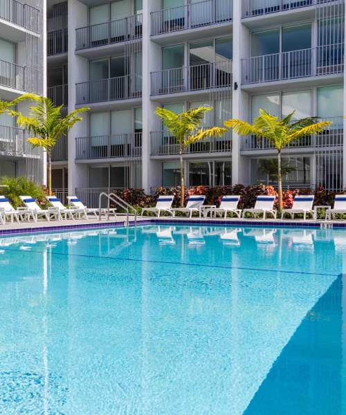 Serene swimming pool at Alture Westland in Hialeah, Florida
