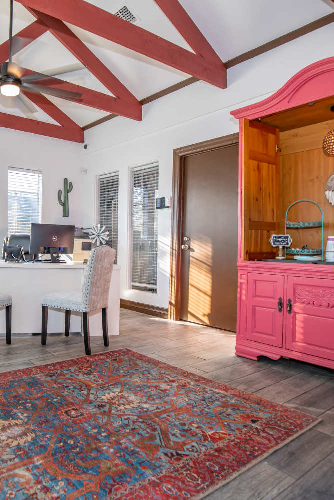 Accent paint walls in the apartment homes at Fredericksburg Place Apartments in San Antonio, Texas