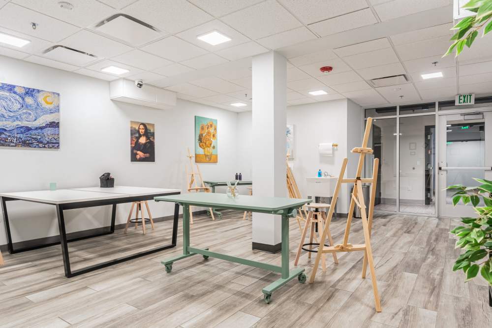 Art room at Art District Flats in Denver, Colorado