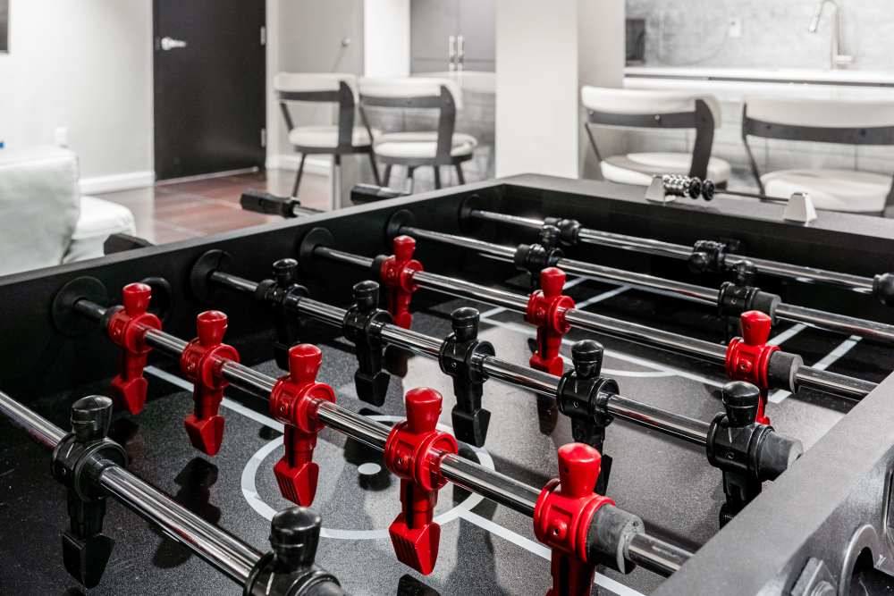 Foosball table at Art District Flats in Denver, Colorado