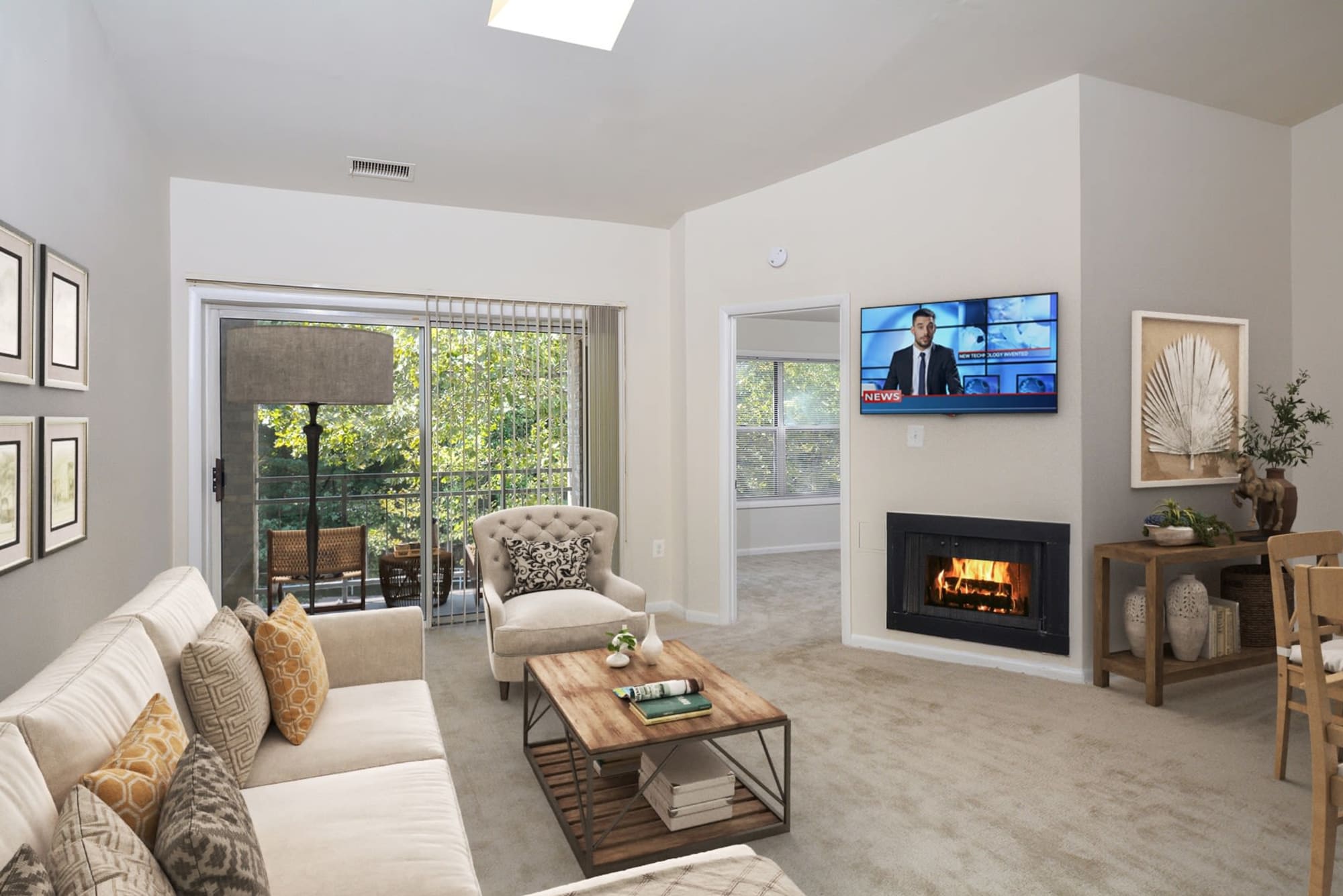 Model Living Room at Yorkshire Apartments in Silver Spring, Maryland