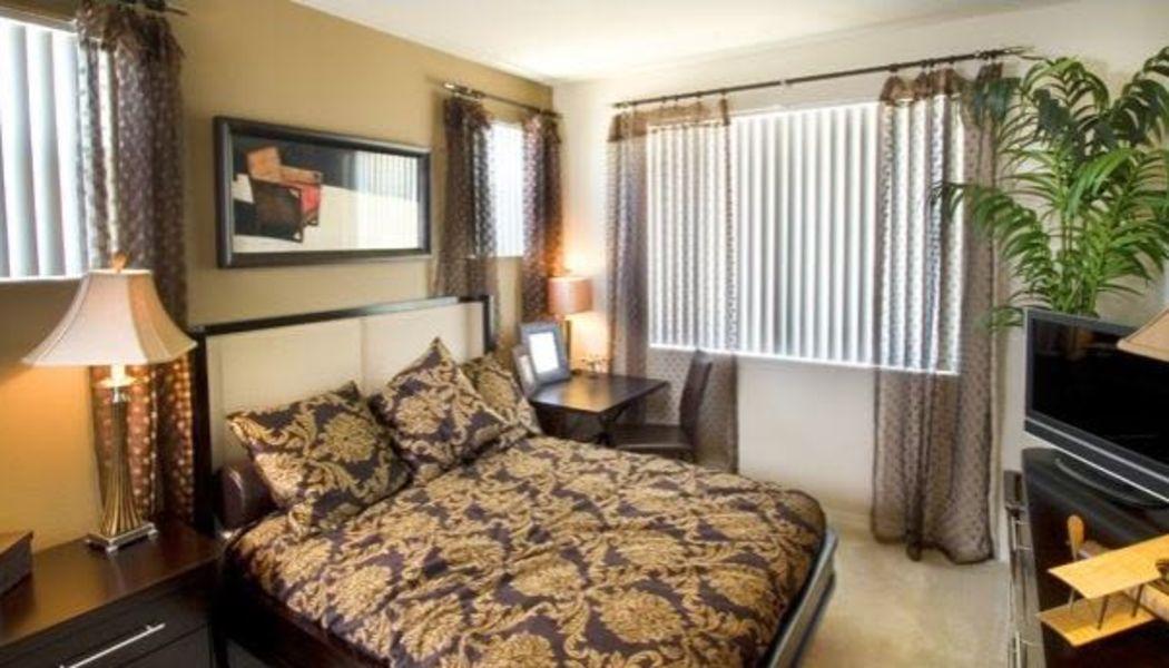 Model home bedroom at Waterford at Peoria in Peoria, Arizona