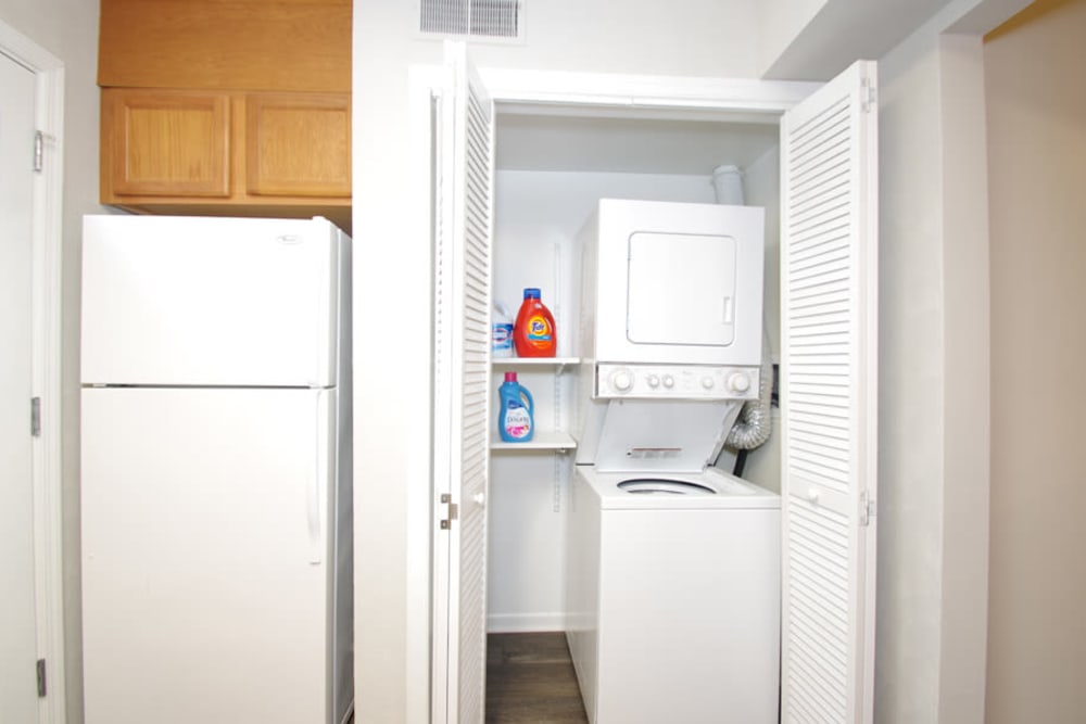 Laundry room at Old Mill Townhomes in Lynchburg, Virginia