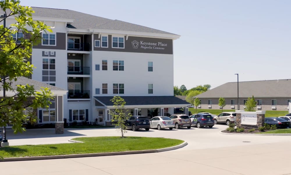 Exterior view at Keystone Place at Magnolia Commons in Glen Carbon, Illinois