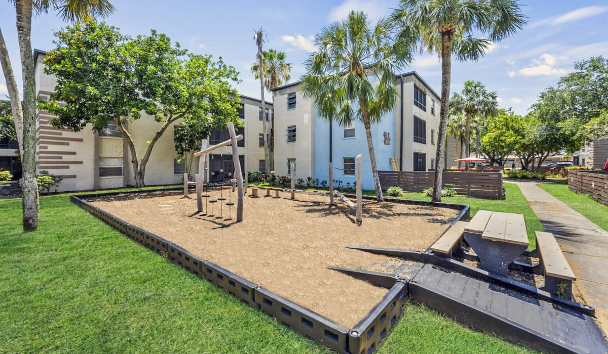 Outdoor Playscape at Milo Bayside in Saint Petersburg, Florida