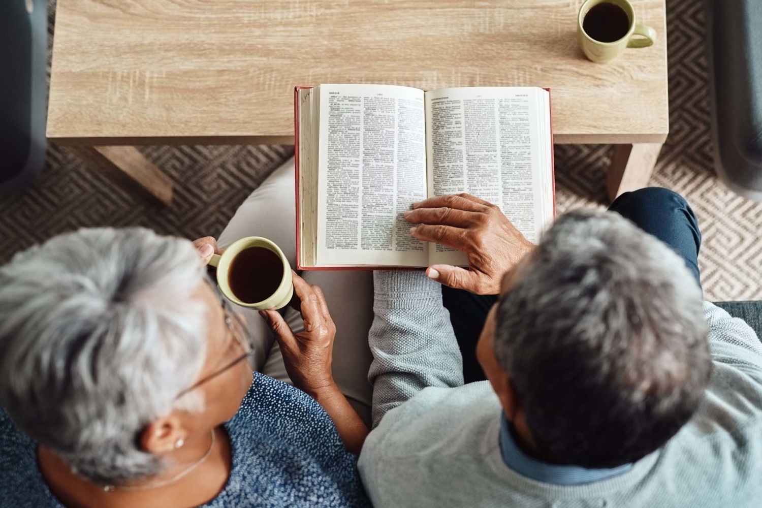 Residents reading at Crenshaw Trace in Wake Forest, North Carolina