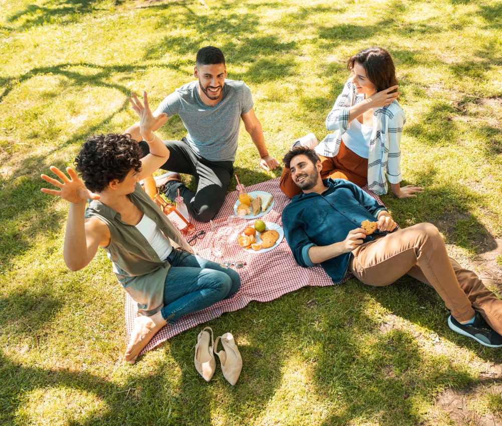 residents having a picnic near South View in Ames, Iowa