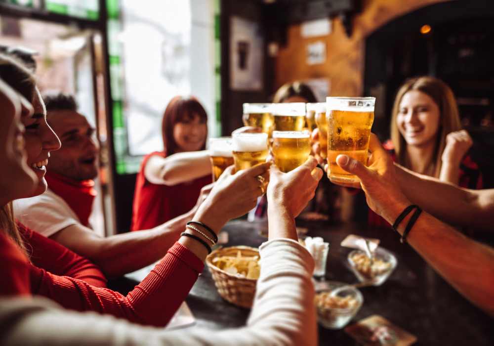 Friends cheers for better future near The Courtyards Pacific Village in San Diego, California
