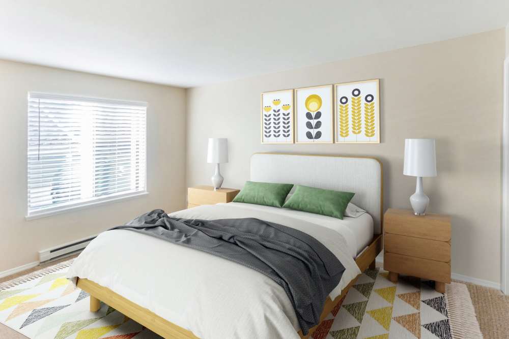 Spacious bedrooms with large closets at Oswego Cove in Lake Oswego, Oregon