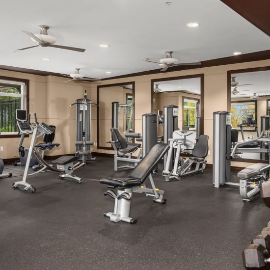 Fitness center at Chateau Woods in Woodinville, Washington