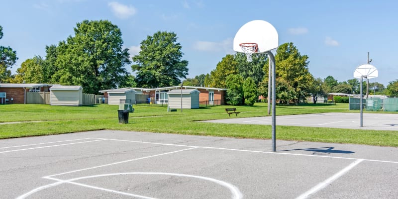 the basketball court at Queens Way in Norfolk, Virginia