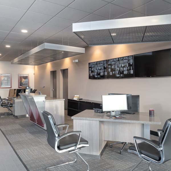 Interior of the office at StorQuest Self Storage in Los Angeles, California