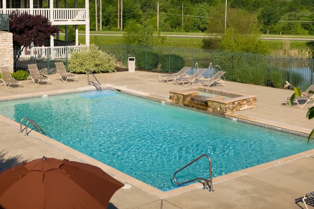 Saltwater swimming pool at Timber Lakes Apartment Homes in Kansas City, Missouri
