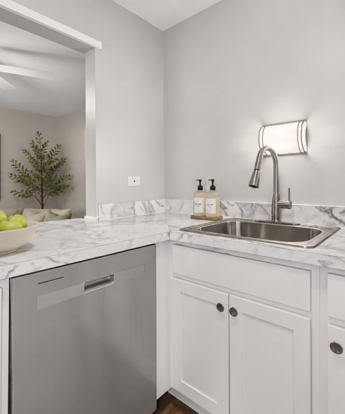 Modern kitchen at Edenbridge Apartments in Tinley Park, Illinois