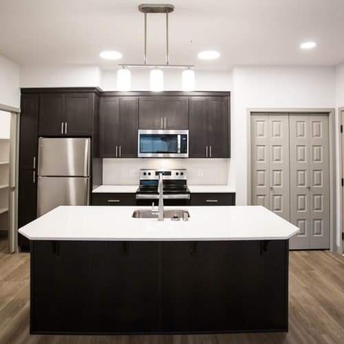 Model kitchen at Creekside Apartment Homes in Stanwood, Washington